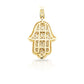 14K Eye Baguette Diamond Hamsa With 2.34 Carats Of Diamonds