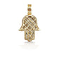 14K Baguette Diamond Hamsa With 2.44 Carats Of Diamonds