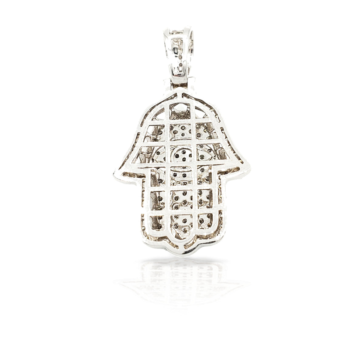 14K Eye Diamond Hamsa With 1.91 Carats Of Diamonds