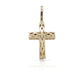 2.0 14K Two Row Diamond Cross With 1.10 Carats Of Diamonds