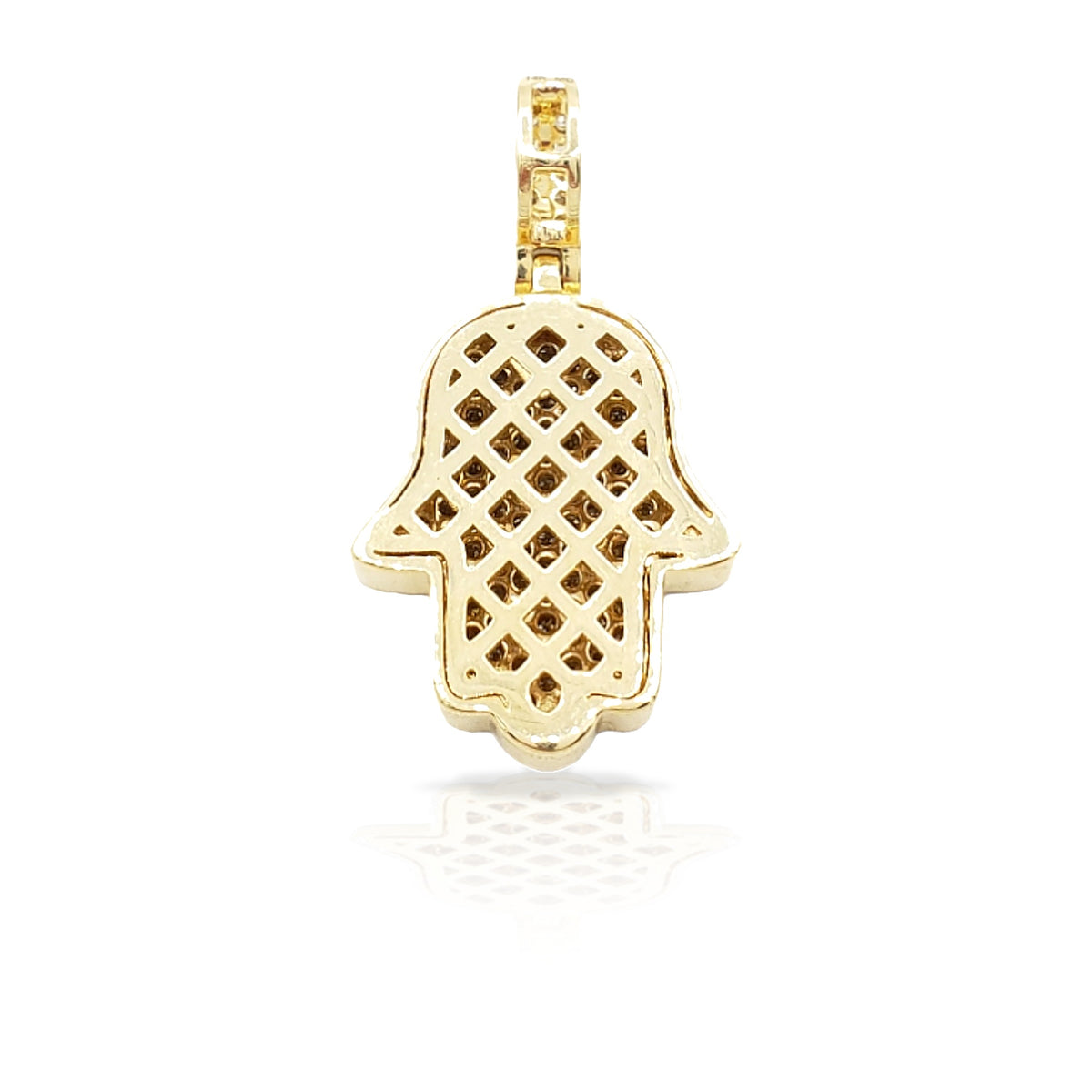 14K Diamond Hamsa With 1.03 Carats Of Diamonds