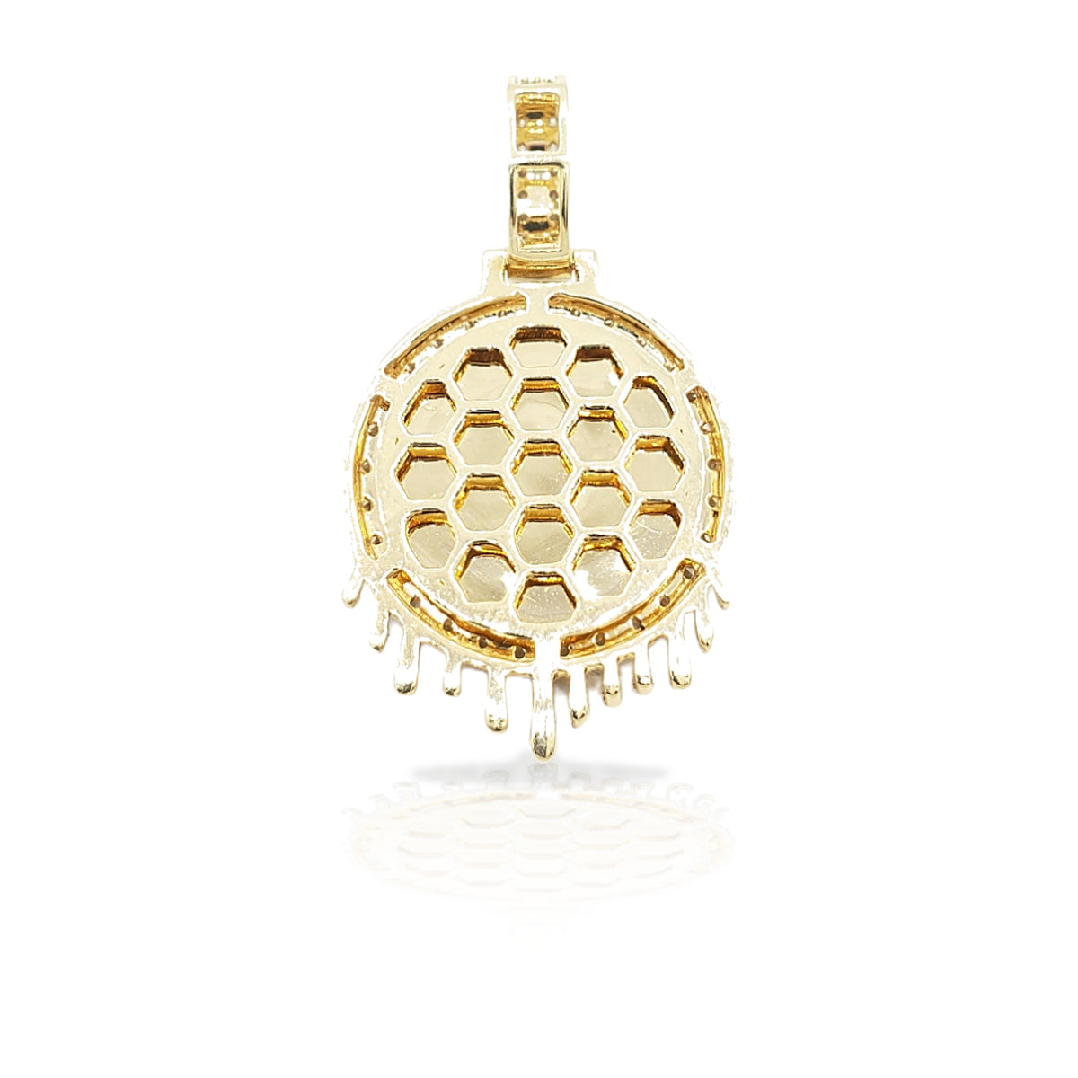 14K Drip Diamond Picture Pendant With 1.40 Carats Of Diamonds