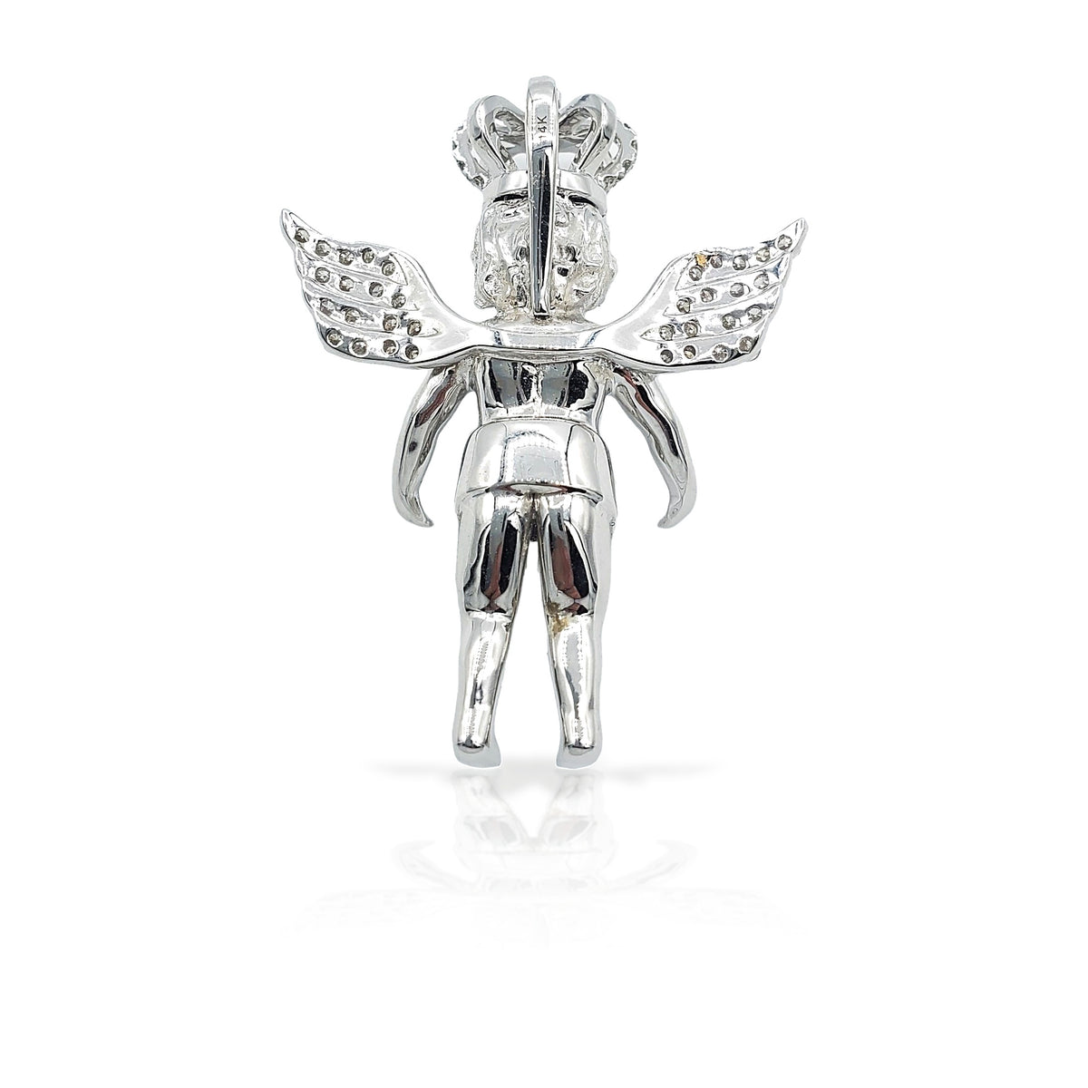 14K Diamond Baby Angel With 1.75 Carats Of Diamonds