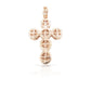 14K Circle Rose Diamond Cross With 2.76 Carats Of Diamonds
