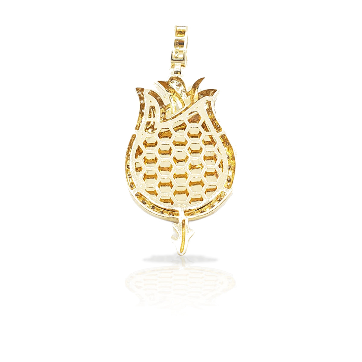 14K Flame Diamond Picture Pendant With 1.95 Carats Of Diamonds