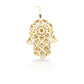 14K Baguette Diamond Hamsa With 3.05 Carats Of Diamonds