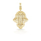 14K Baguette Diamond Hamsa With 4.57 Carats Of Diamonds