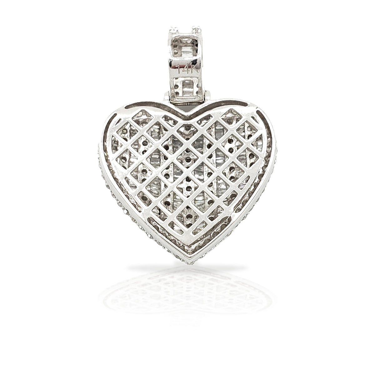 14K Baguette Diamond Heart With 1.92 Carats Of Diamonds