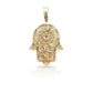 14K Baguette Diamond Hamsa With 3.05 Carats Of Diamonds