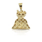 10K Gold Diamond Money Bag Pendant