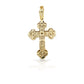 2.0 14K Chrome Diamond Cross With 1.4 Carats Of Diamonds
