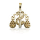 10K Gold Diamond Cash Sign Pendant