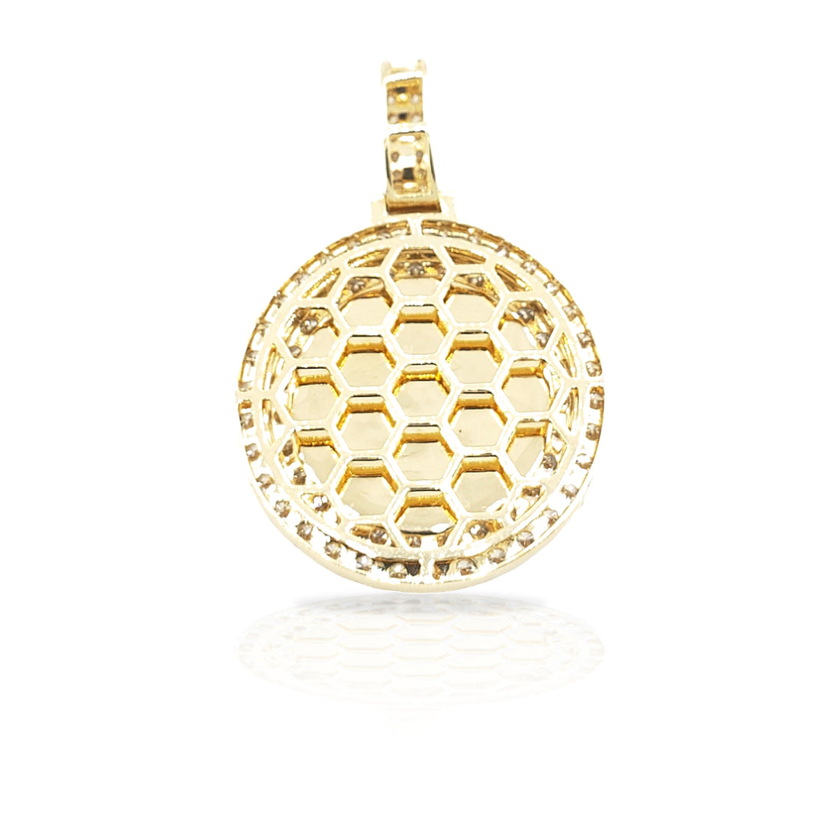 14K 3 Row Diamond Picture Pendant With 2.75 Carats Of Diamonds