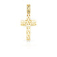 2.0 14K Two Row Diamond Cross With 1.34 Carats Of Diamonds