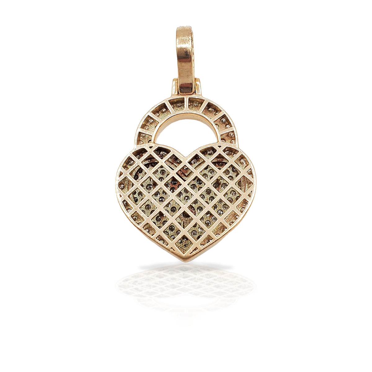 10K Gold Diamond Heart Pendant