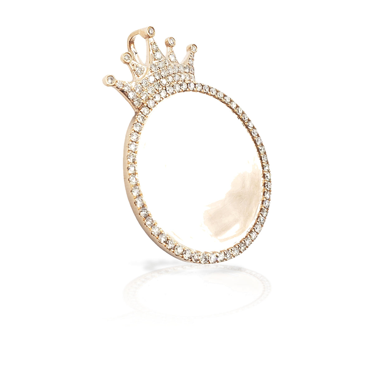 14K Crown Diamond Picture Pendant With 2.47 Carats Of Diamonds
