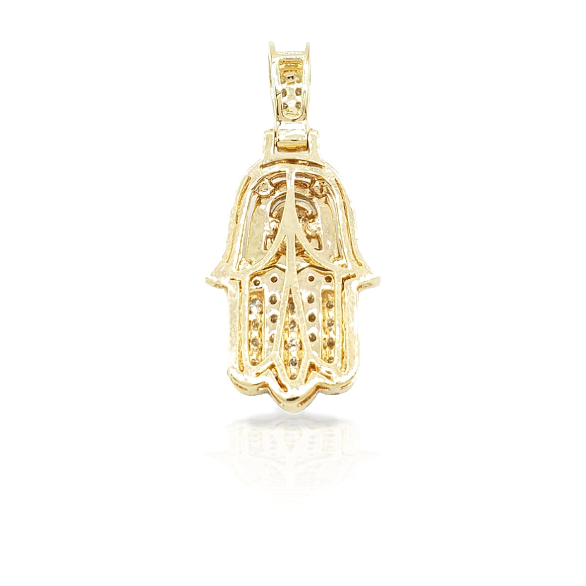 14K 3D Diamond Hamsa With 1.25 Carats Of Diamonds