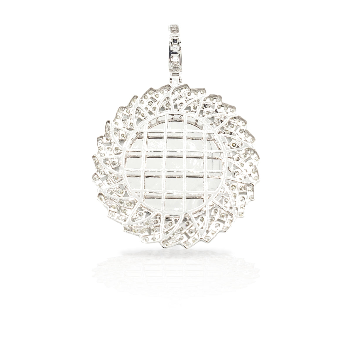 14K Cuban Diamond Picture Pendant With 3.85 Carats Of Diamonds