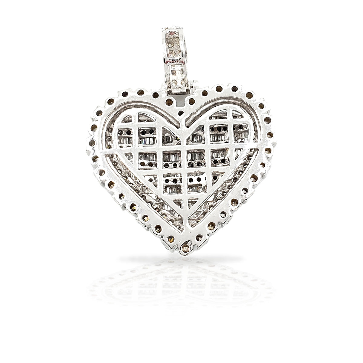 14K Baguette Diamond Heart With 2.63 Carats Of Diamonds
