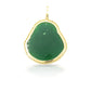 14K Yellow Gold Diamond Buddha With Green Jade