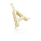 14K Gold Diamond Initial Pendant