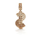 14K Diamond Money Sign ($) With 3.73 Carats Of Diamonds
