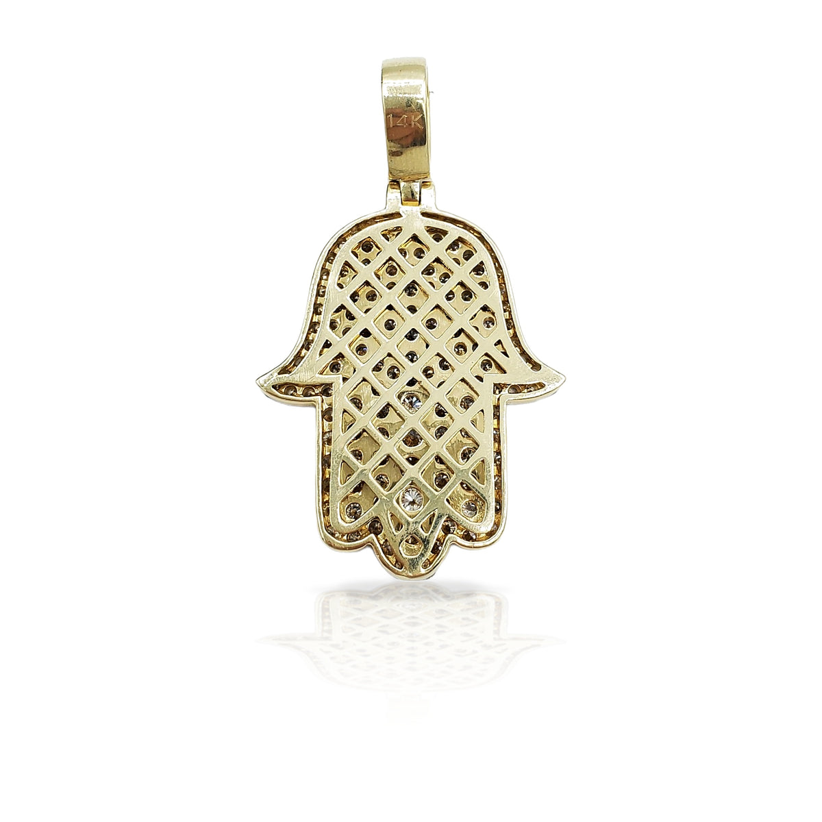 14K Diamond Hamsa With 4.76 Carats Of Diamonds