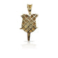 10K Gold Diamond Rose Petal Pendant