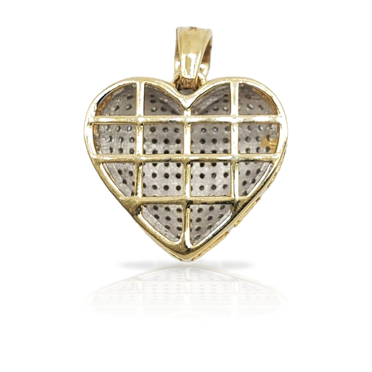 10K Gold Diamond Heart Pendant