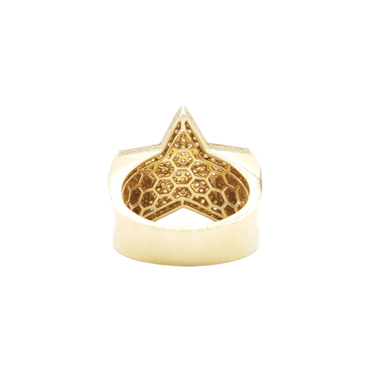 14K Gold Star Natural Diamond Ring for Men – 2.03 CTW