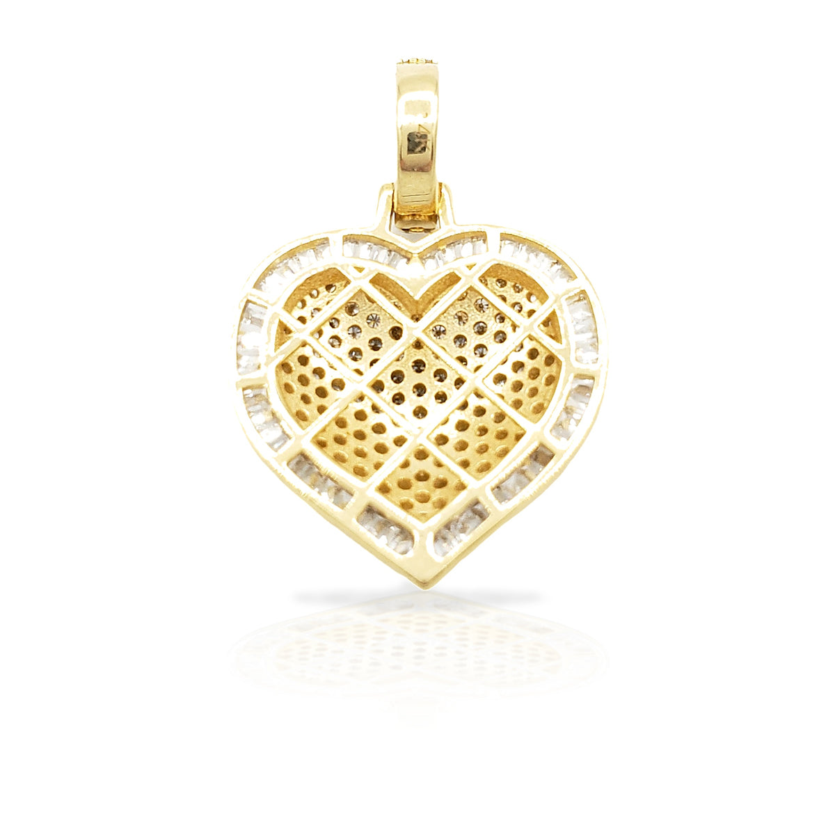 14K Baguette Diamond Heart With 2.87 Carats Of Diamonds