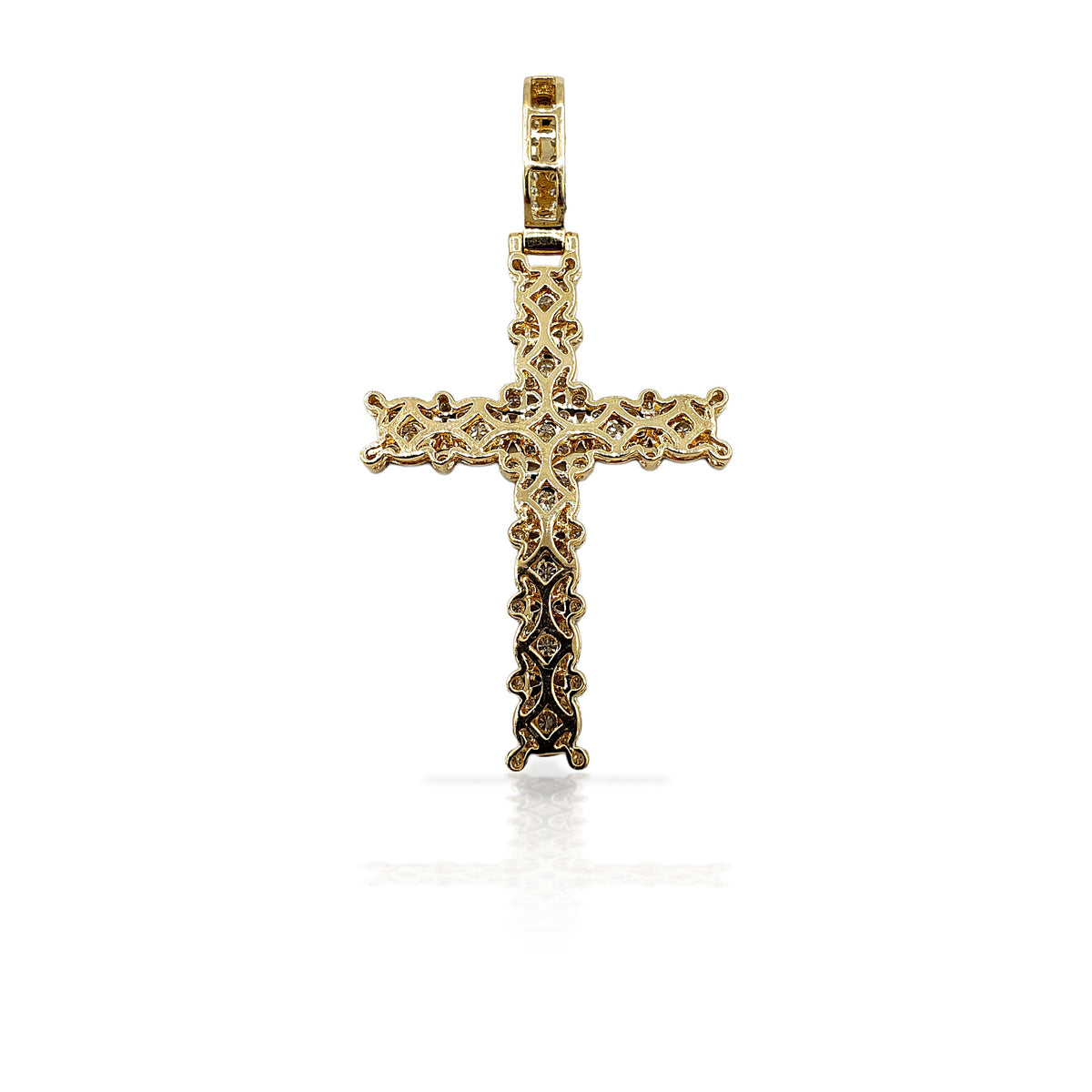 14K Diamond Cross With 1.91 Carats Of Diamonds