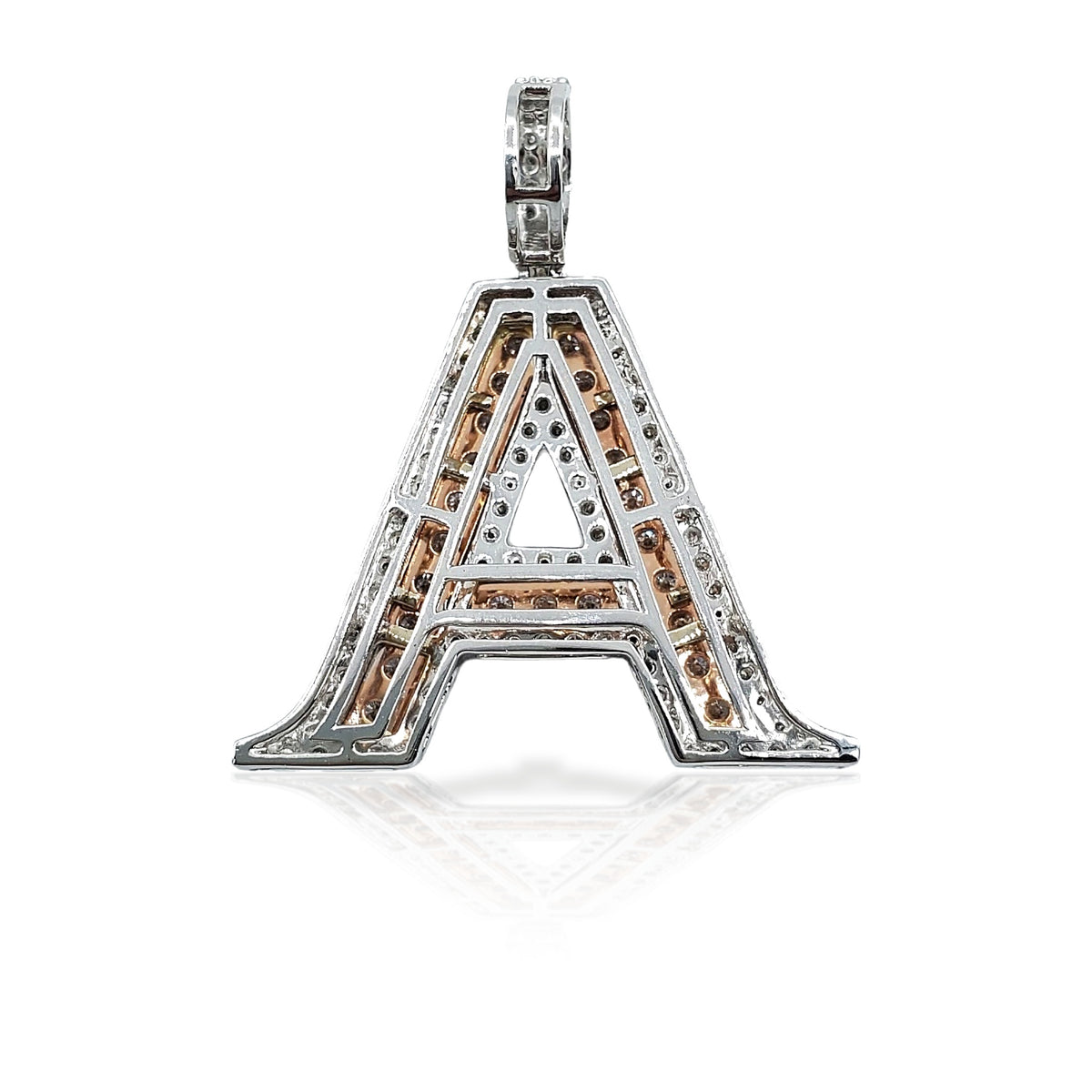 14K Diamond Initial Pendant