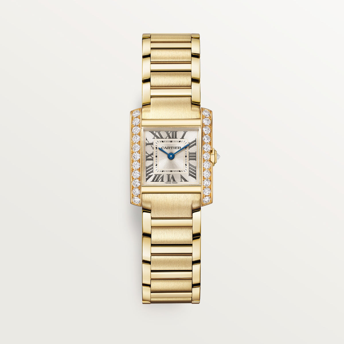 Cartier Tank Française WJTA0062 - Small model 18K yellow gold, Golden sunray Dial, 18K yellow gold bracelet