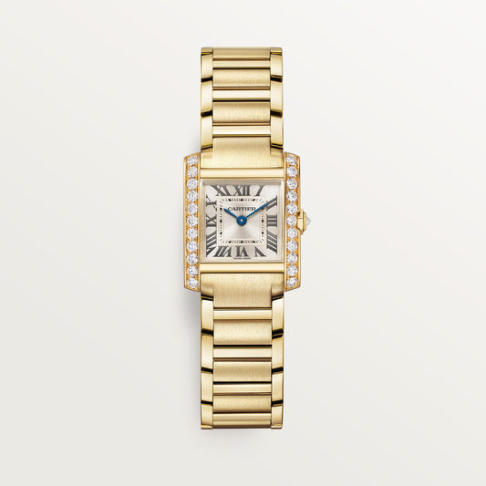 Cartier Tank Française WJTA0062 - Small model 18K yellow gold, Golden sunray Dial, 18K yellow gold bracelet