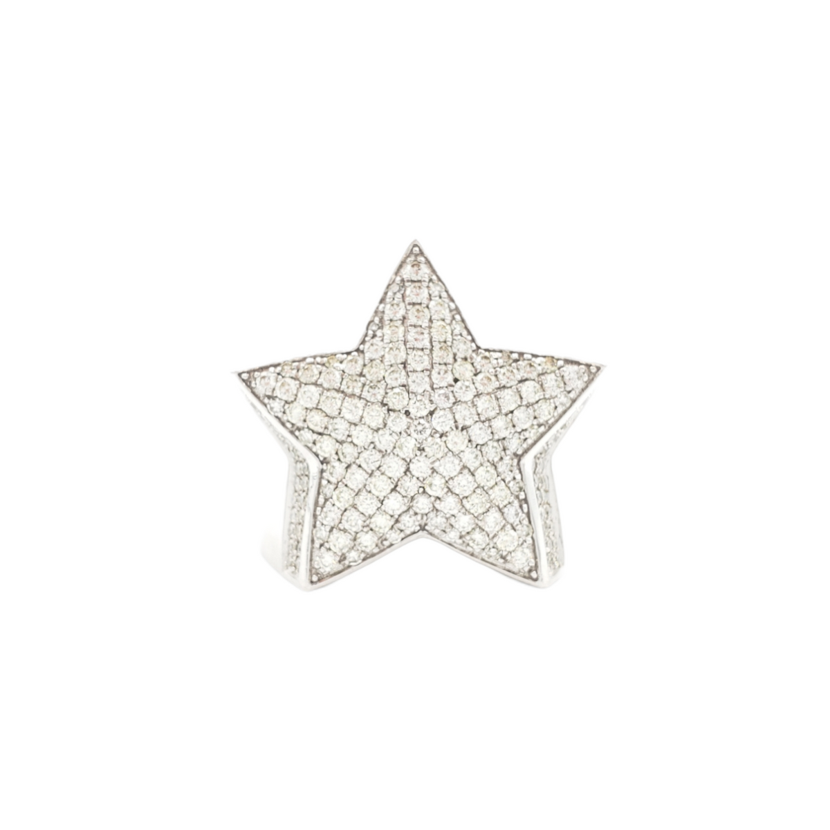 14K Gold Star Natural Diamond Ring for Men – 2.03 CTW