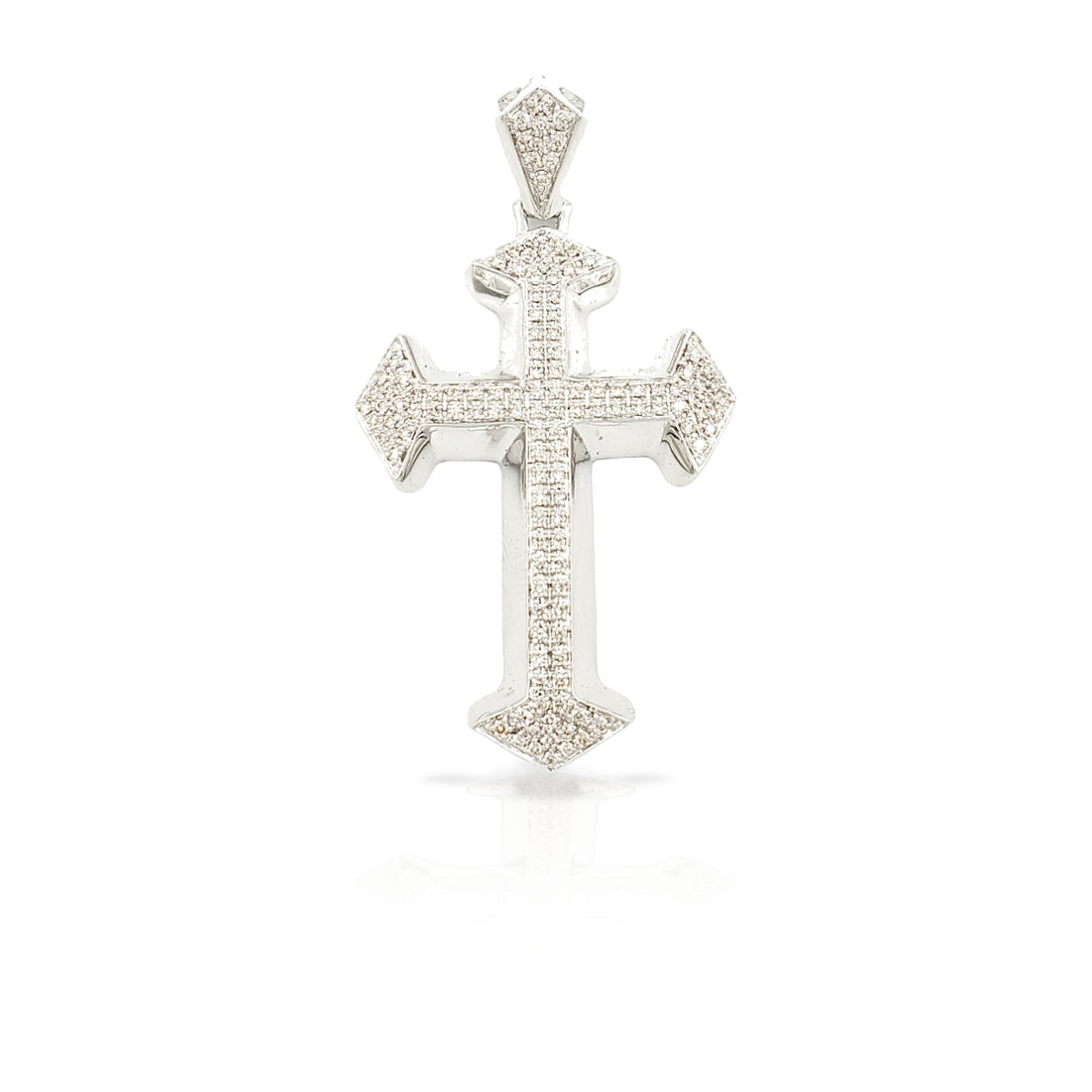 14K Arrow Diamond Cross With 0.71 Carats Of Diamonds