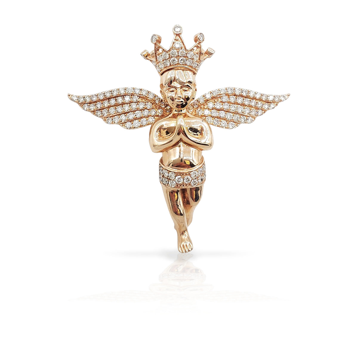 14K Diamond Baby Angel With 2.30 Carats Of Diamonds