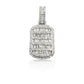 14K Baguette Diamond Dog Tag With 1.84 Carats Of Diamonds