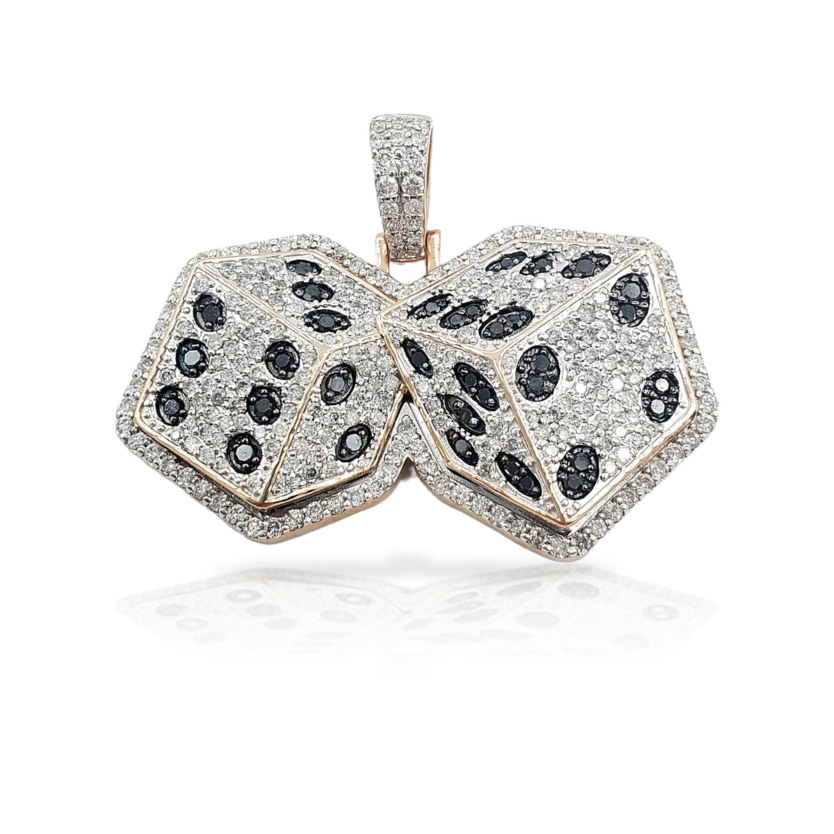 14K Diamond Dice With 1.67 Carats Of Diamonds