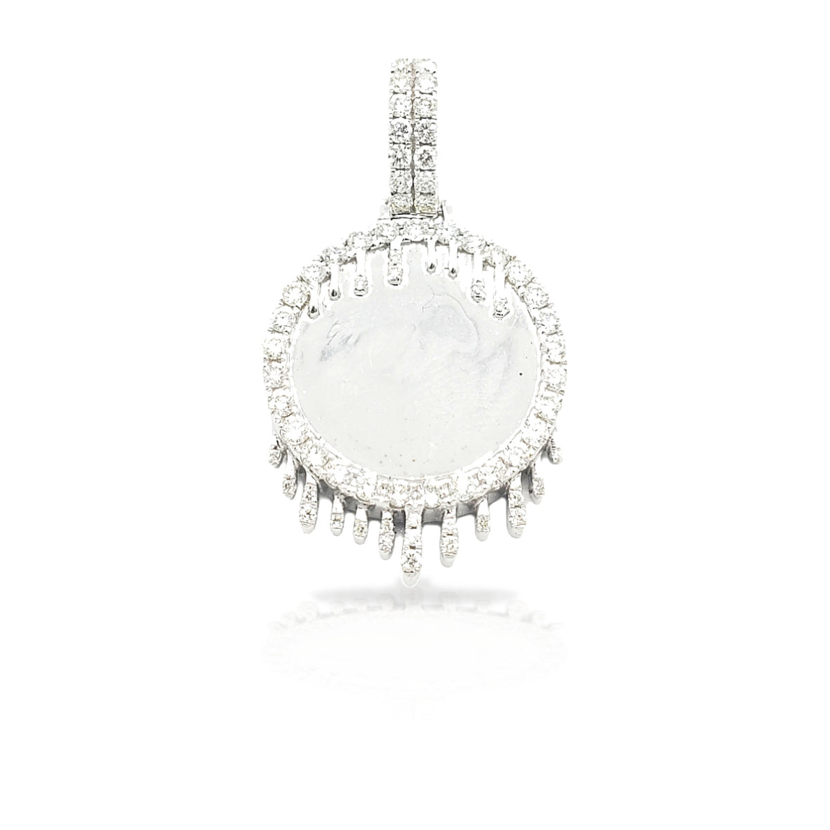14K Drip Diamond Picture Pendant With 1.40 Carats Of Diamonds