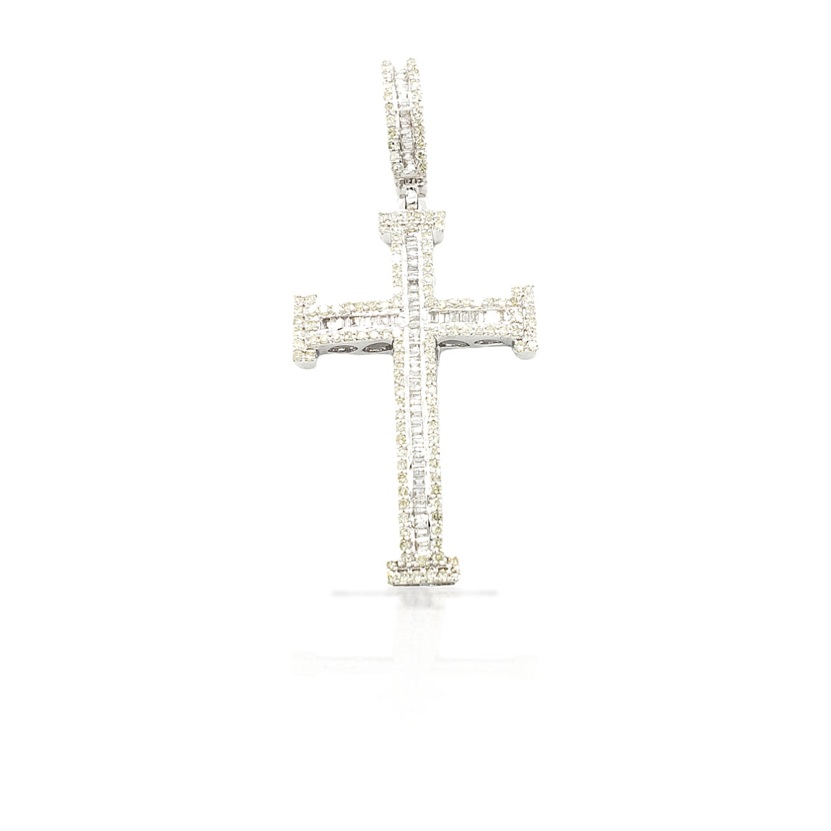 2.0 14K Diamond Cross With 1.31 Carats Of Diamonds