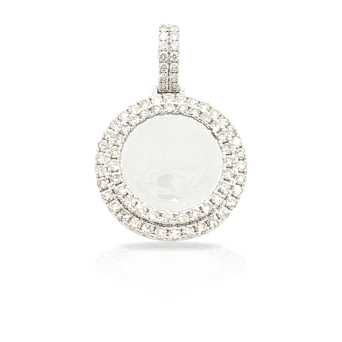 14K 3 Row Diamond Picture Pendant With 2.75 Carats Of Diamonds
