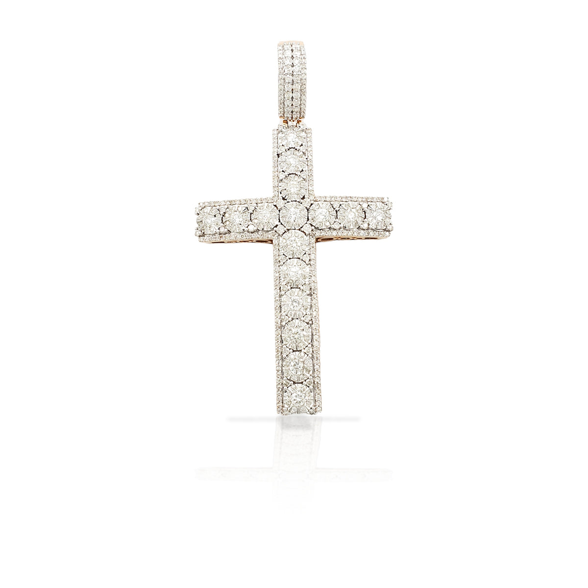 14K Diamond Cross With 2.94 Carats Of Diamonds