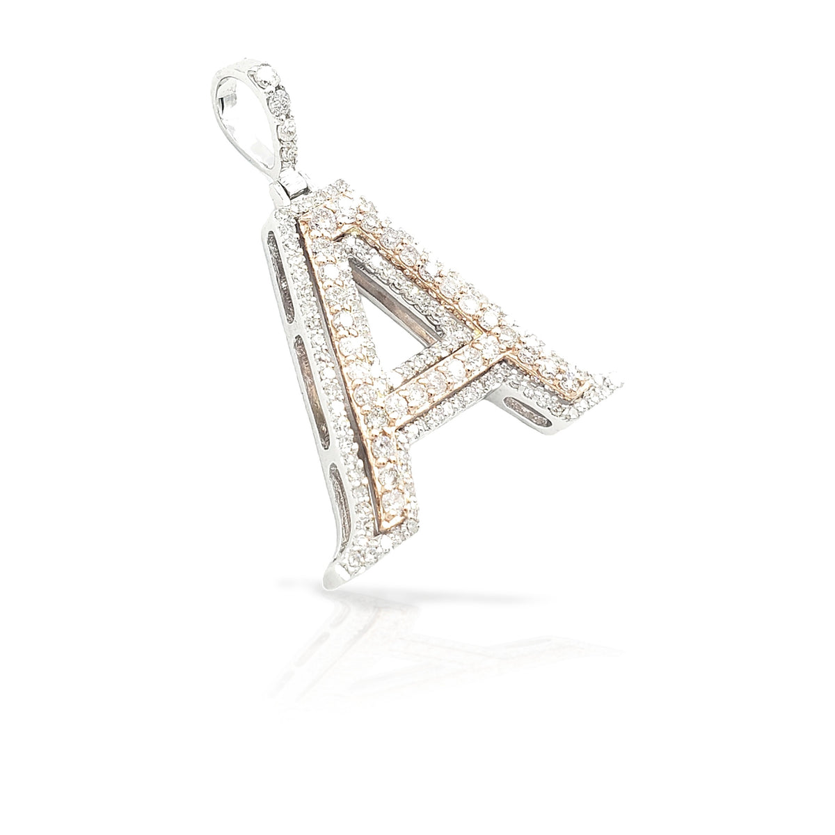 14K Gold Diamond Initial Pendant