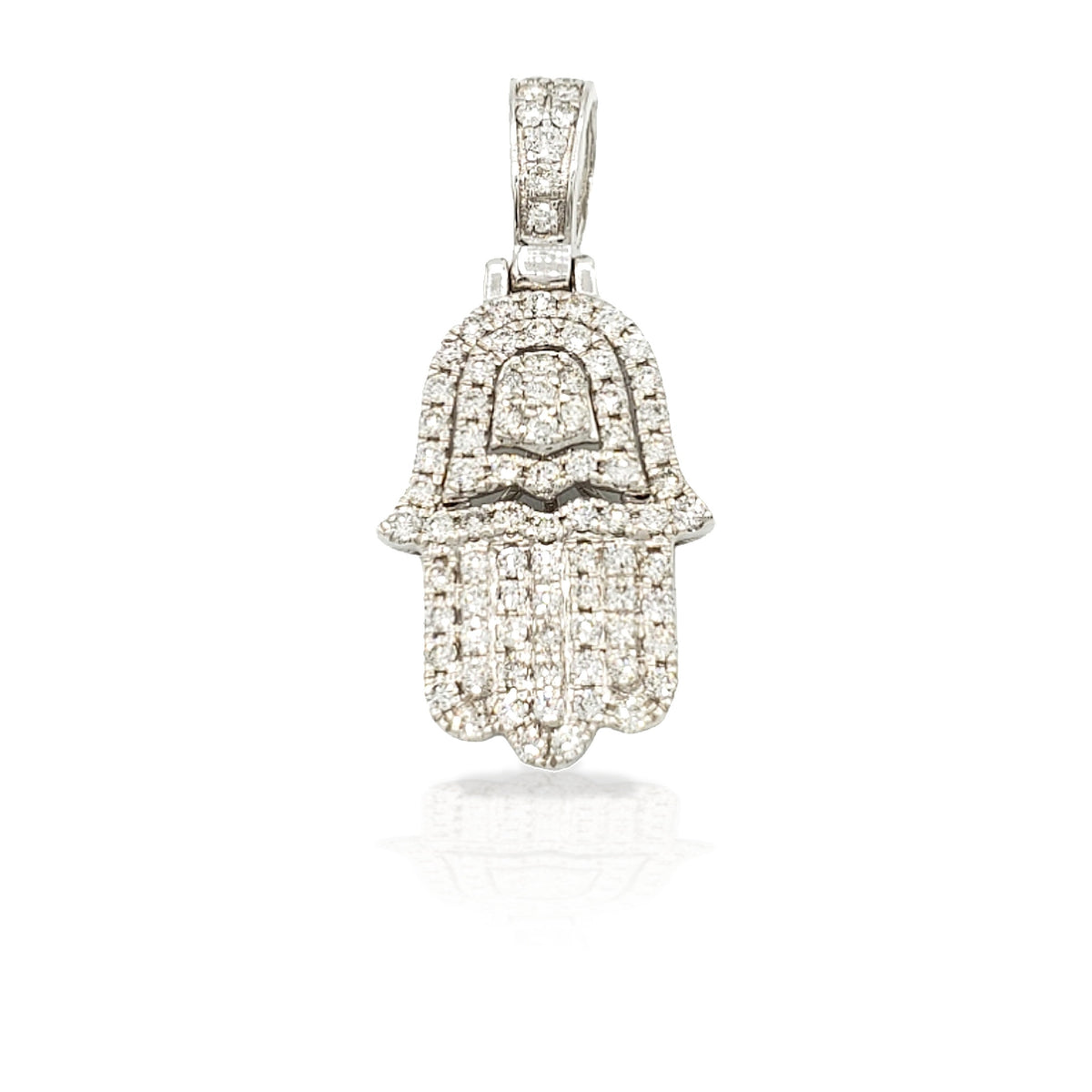 14K 3D Diamond Hamsa With 1.25 Carats Of Diamonds