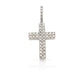 2.0 14K Two Row Diamond Cross With 1.10 Carats Of Diamonds
