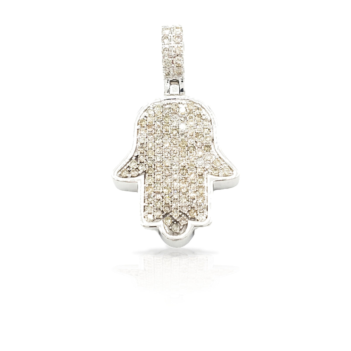 14K Diamond Hamsa With 1.03 Carats Of Diamonds
