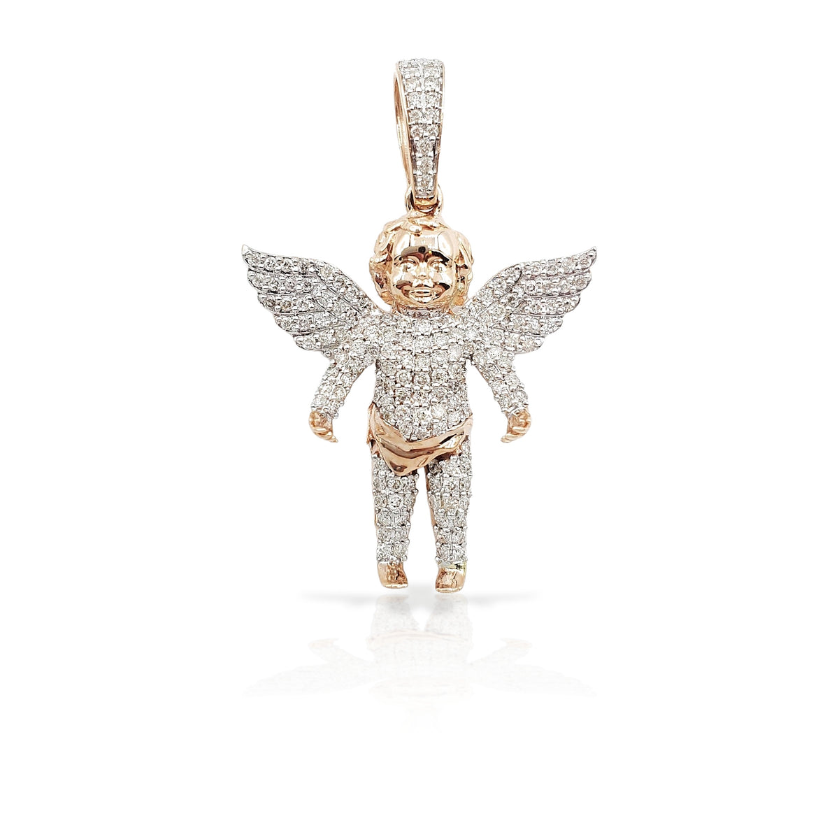 14K Diamond Baby Angel With 1.38 Carats Of Diamonds