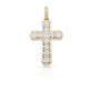 14K Diamond Cross With 2.90 Carats Of Diamonds